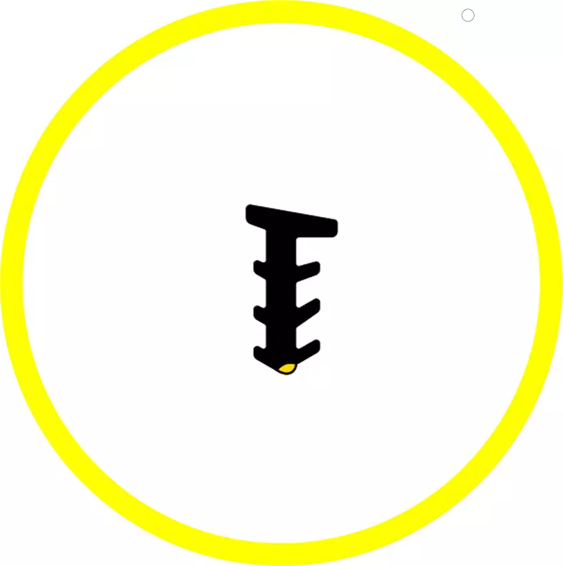 PVC Glazing Wedge 4.5mm - YELLOW