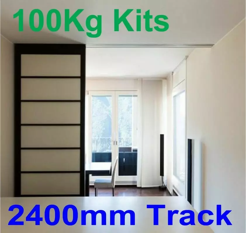 Husky 2400mm Aluminium Anodised Track Kit - 100kg