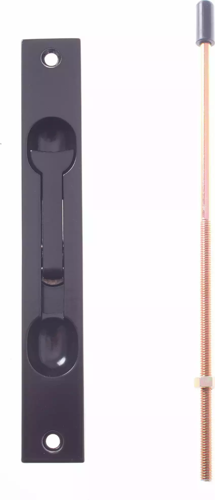 Surface Mount Flushbolt /w Round Tip Rod - BLK