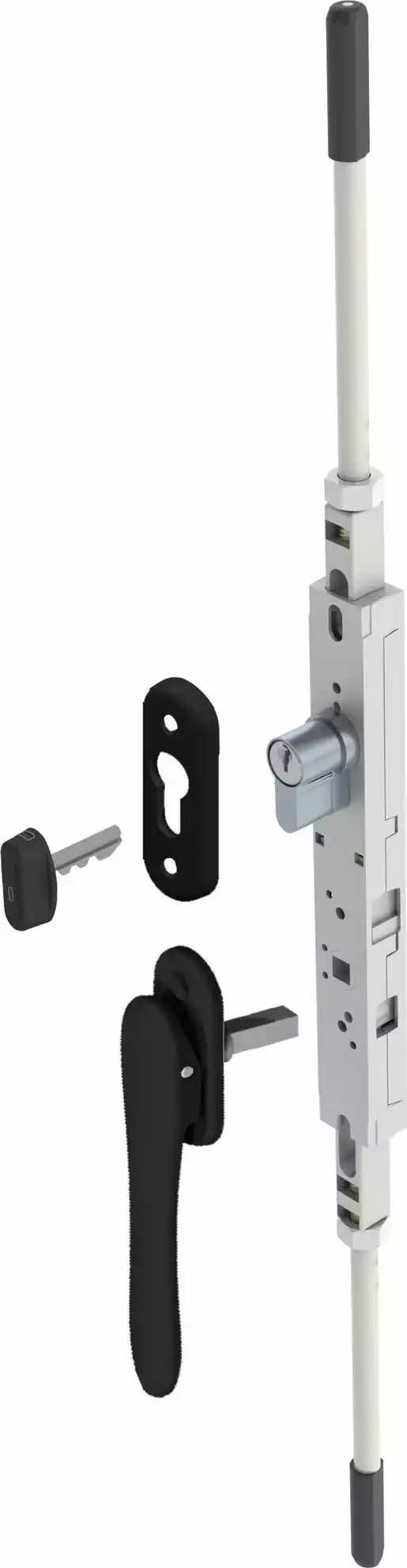 Uno Twin Bolt Lockset - Locking - BLK