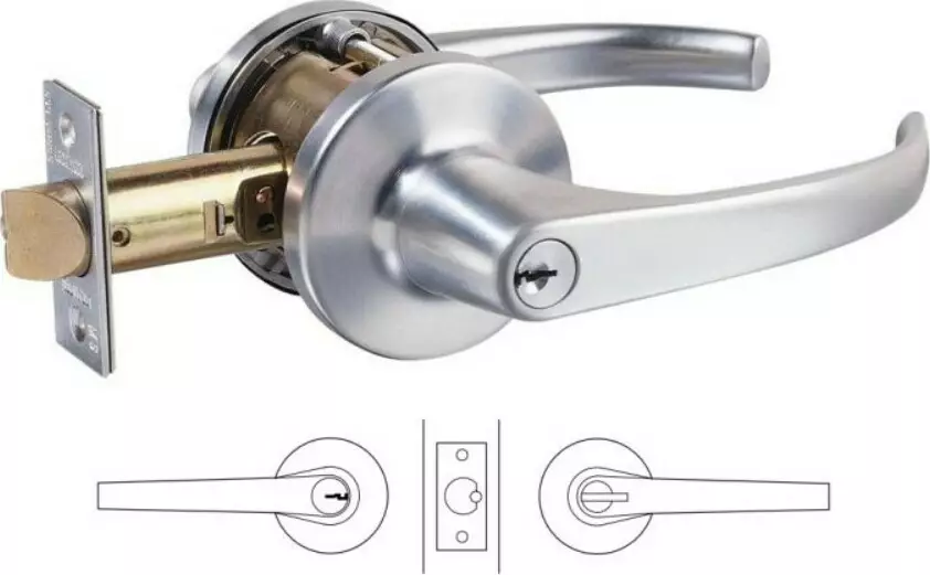 930 Entrance Lock Set 70mm B/set - SC