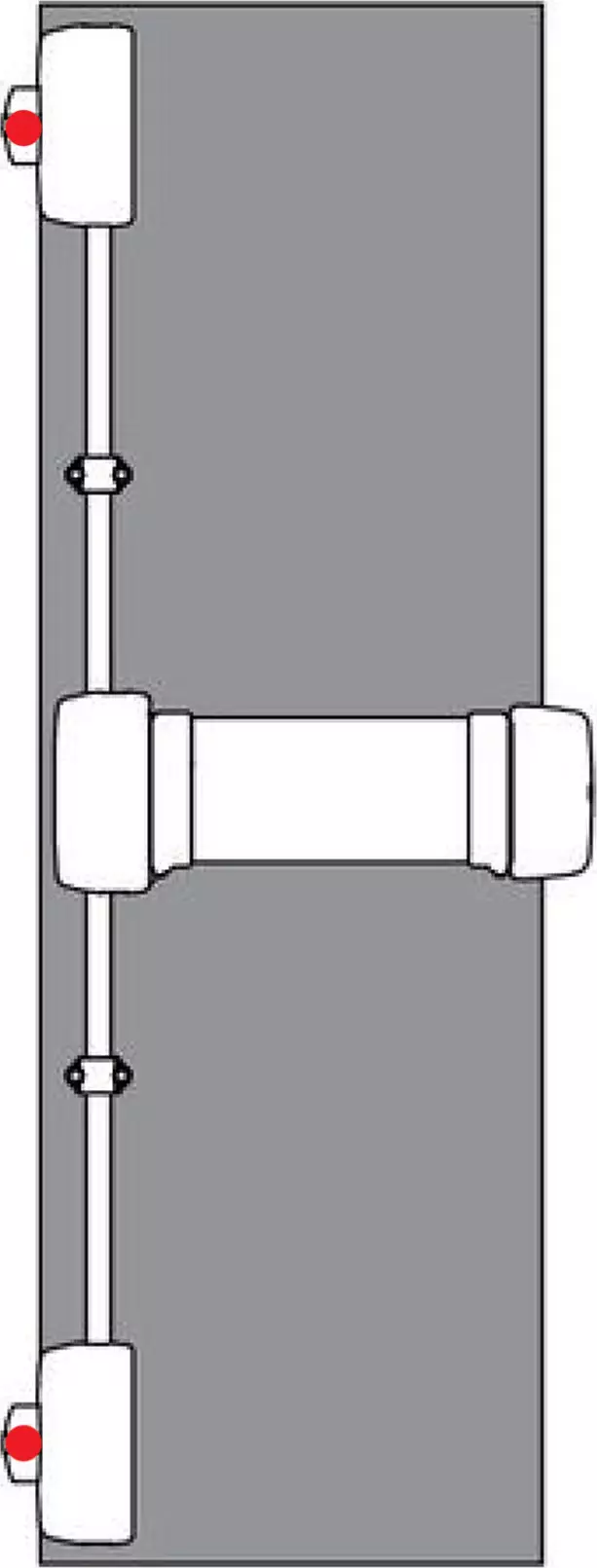 Fluid 2 Point Exit Device Horizontal Latch - SIL