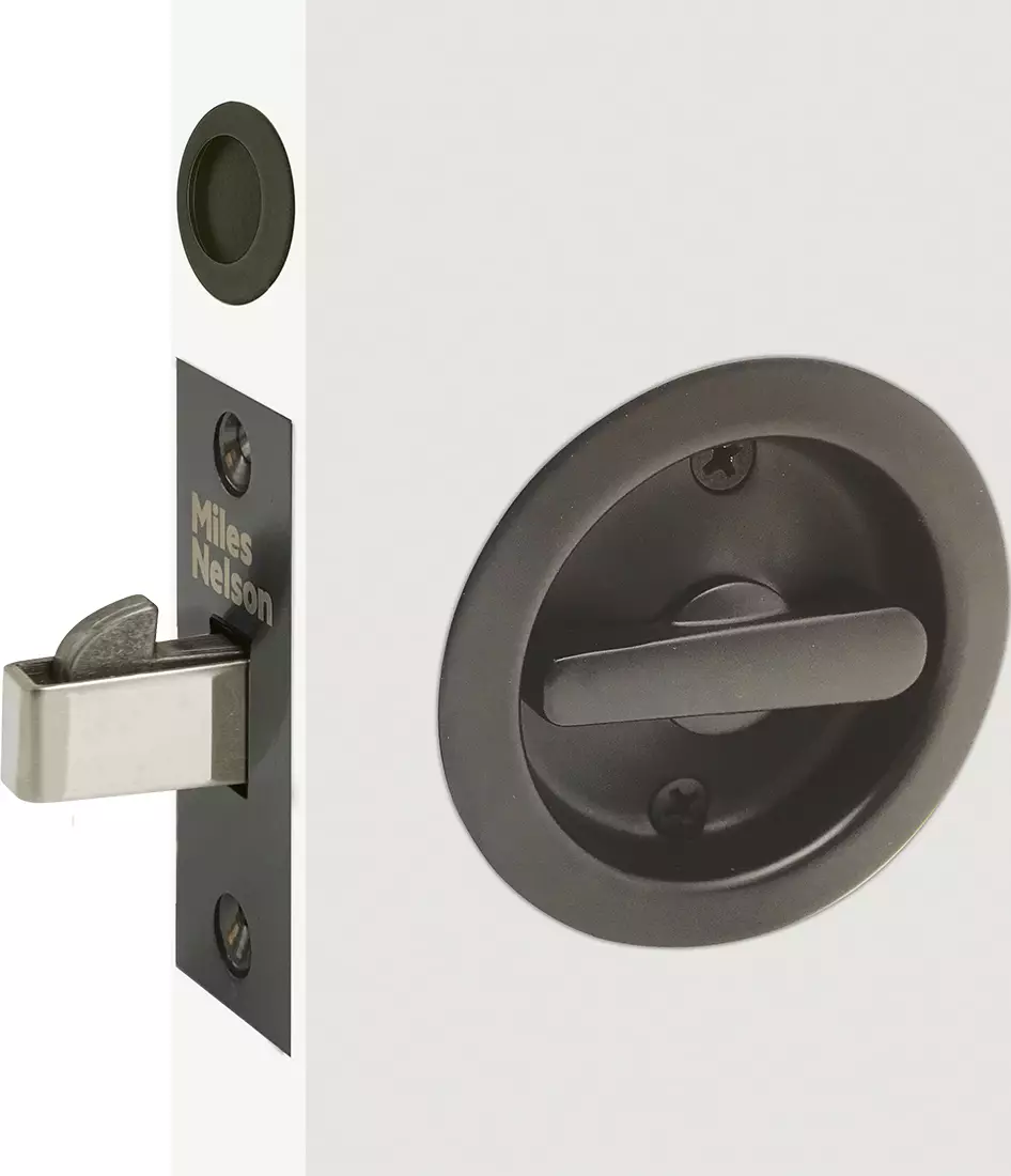 MN Round Cavity Slider Privacy Set /w Finger Pull - SG