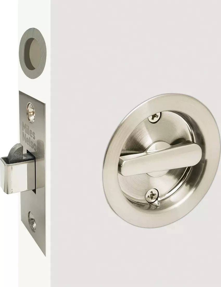 MN Round Cavity Slider Privacy Set /w Finger Pull - SN