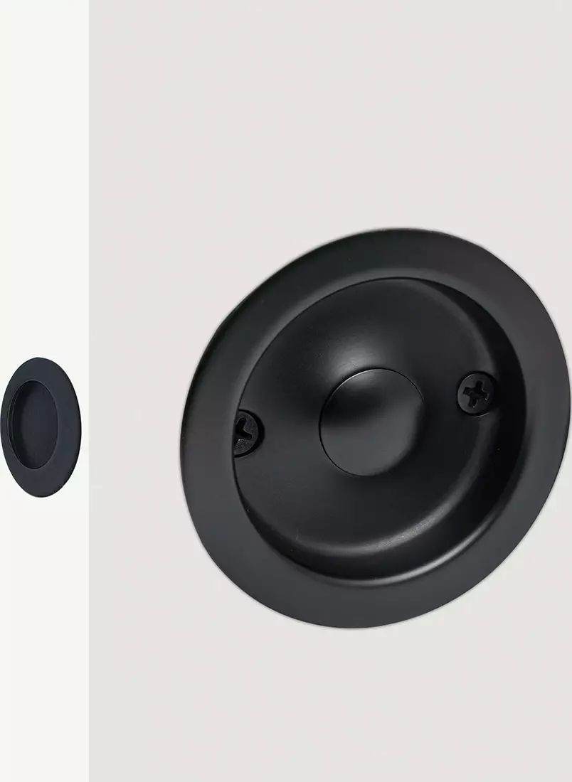 MN Round Cavity Slider Passage Set /w Finger Pull - BLK