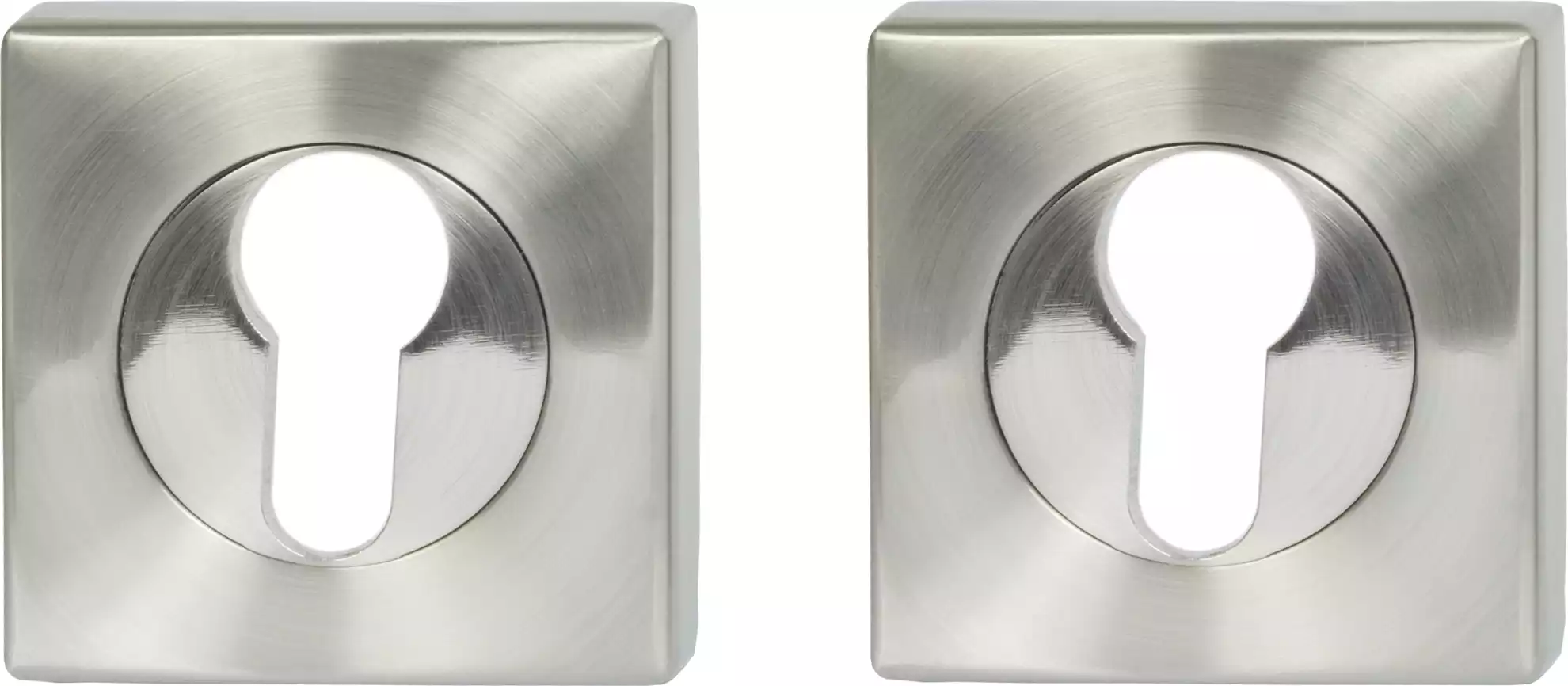 Milano Square Euro Escutcheon Set - SN
