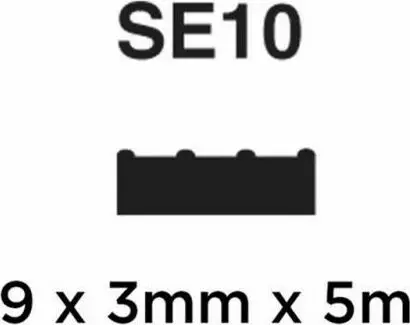 SE10 Black Sponge Seal 9x3 EPDM - 5m