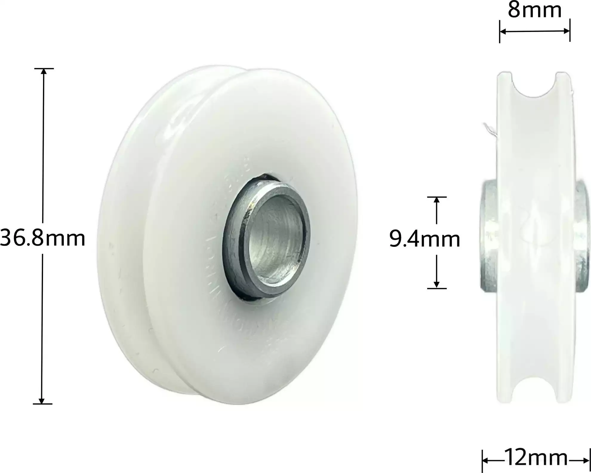 Wheel - Nylon 37 x 12 x 9.6mm - Wide Groove