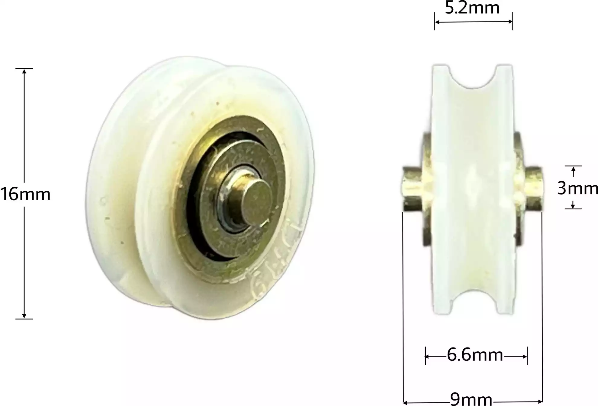 Wheel - Nylon 16 x 6 x 3.2mm (Nu Look)