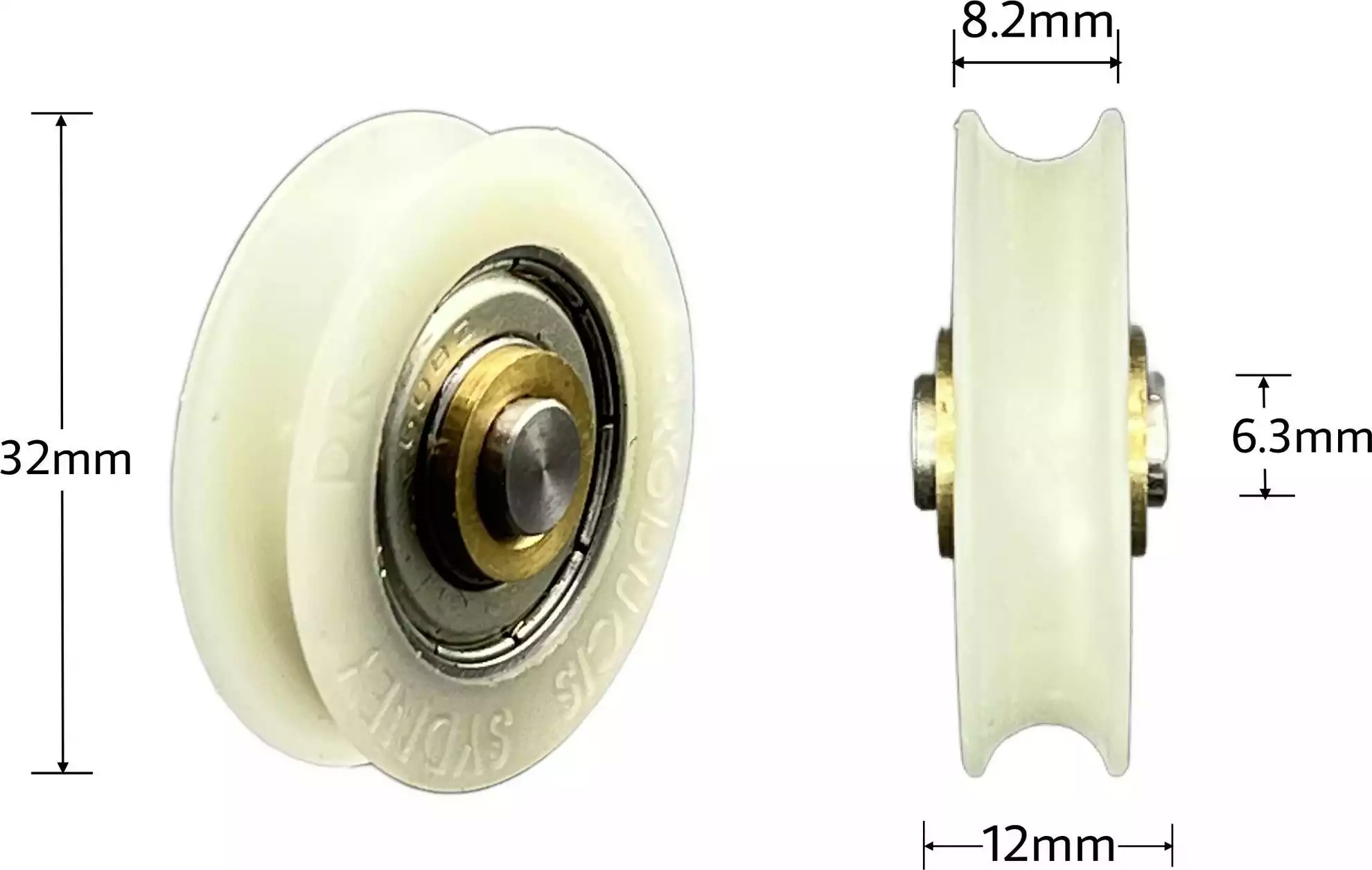 32mm Wheel with 12 x 6.3mm Fixed Axle