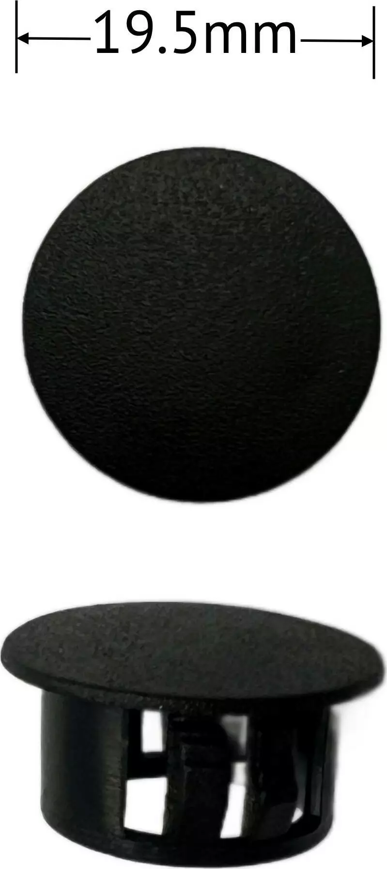 Hole Plug 16mm Black 